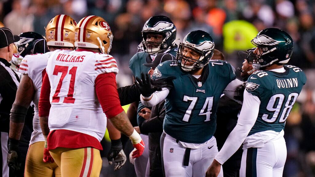 Eagles pelea vs 49ers