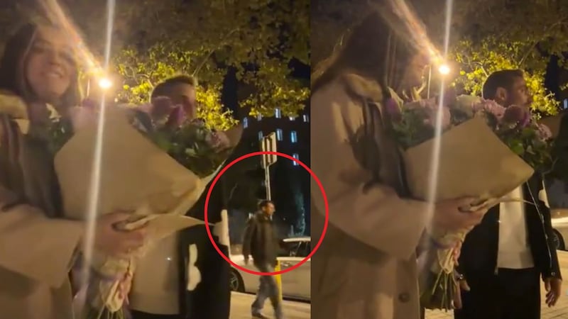 ¡Inesperado! Messi aparece en video romántico de una pareja en Barcelona