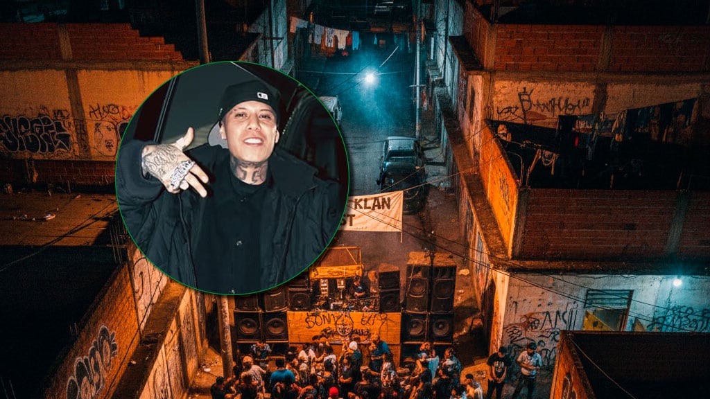 El rapero de mayor relevancia en México convocó en su barrio a la fiesta de fin de año.