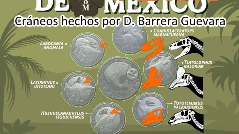 Casa de Moneda de México acusada de plagiar diseño de dinosaurios para medallas