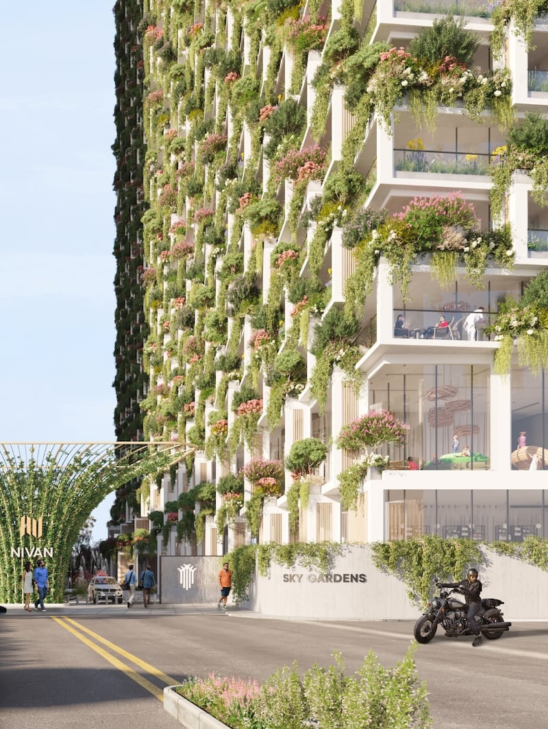 Nivan Sky Gardens es un proyecto residencial visionario en Hyderabad, India, que sitúa la naturaleza en el corazón de la vida urbana. Fotos: Studio Symbiosis.