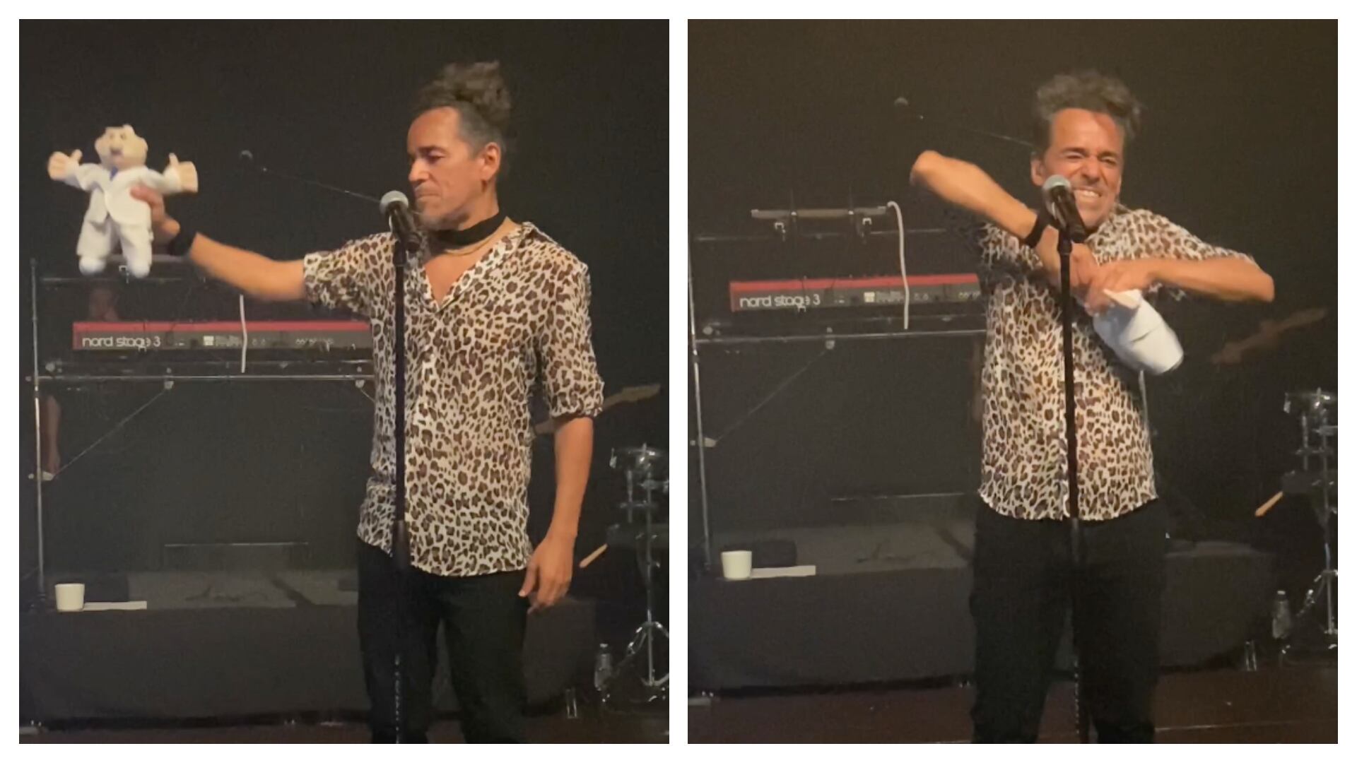 Video: Rubén Albarrán le arranca la cabeza al peluche del Dr. Simi