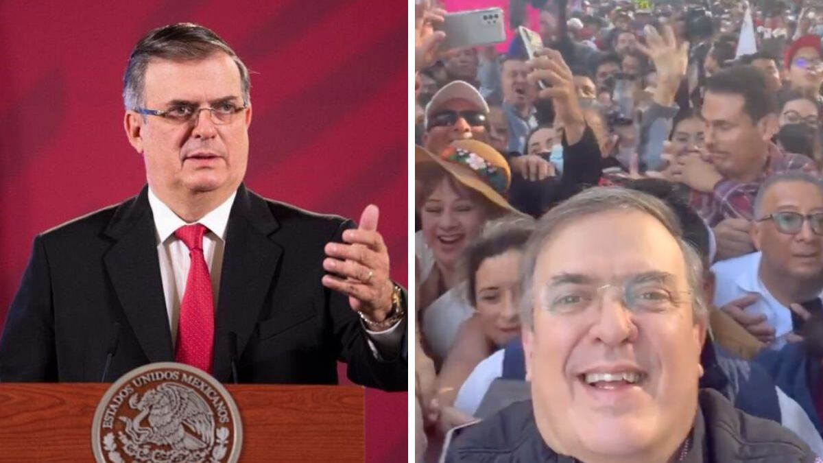 Atacan a Marcelo Ebrard durante marcha de AMLO