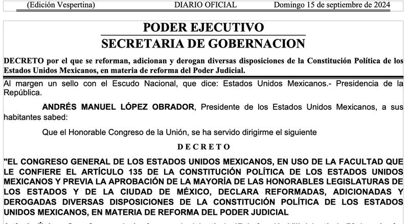 Diario Oficial de la Federación