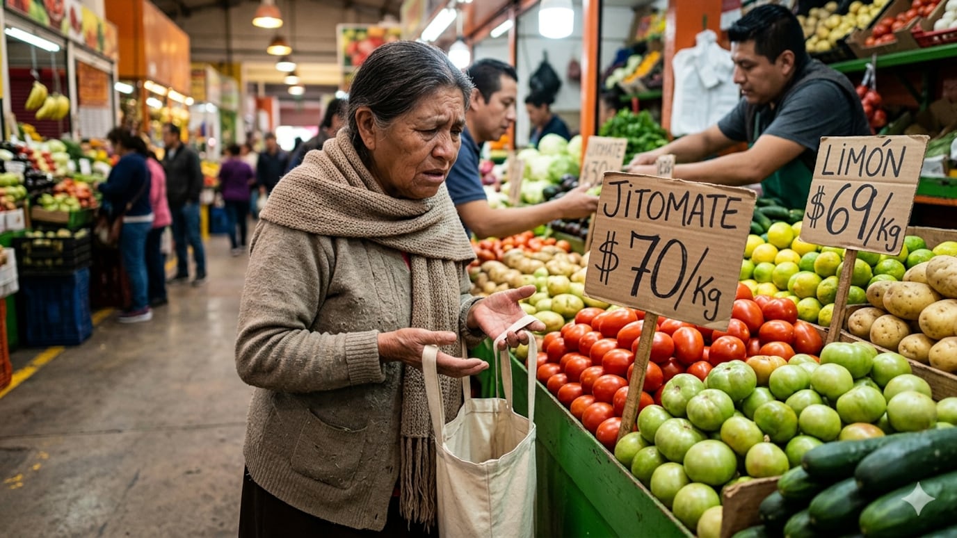 El Inegi reportó alzas de más de 42% en jitomate y pepino; la inflación general llegó a 4.59% en marzo.