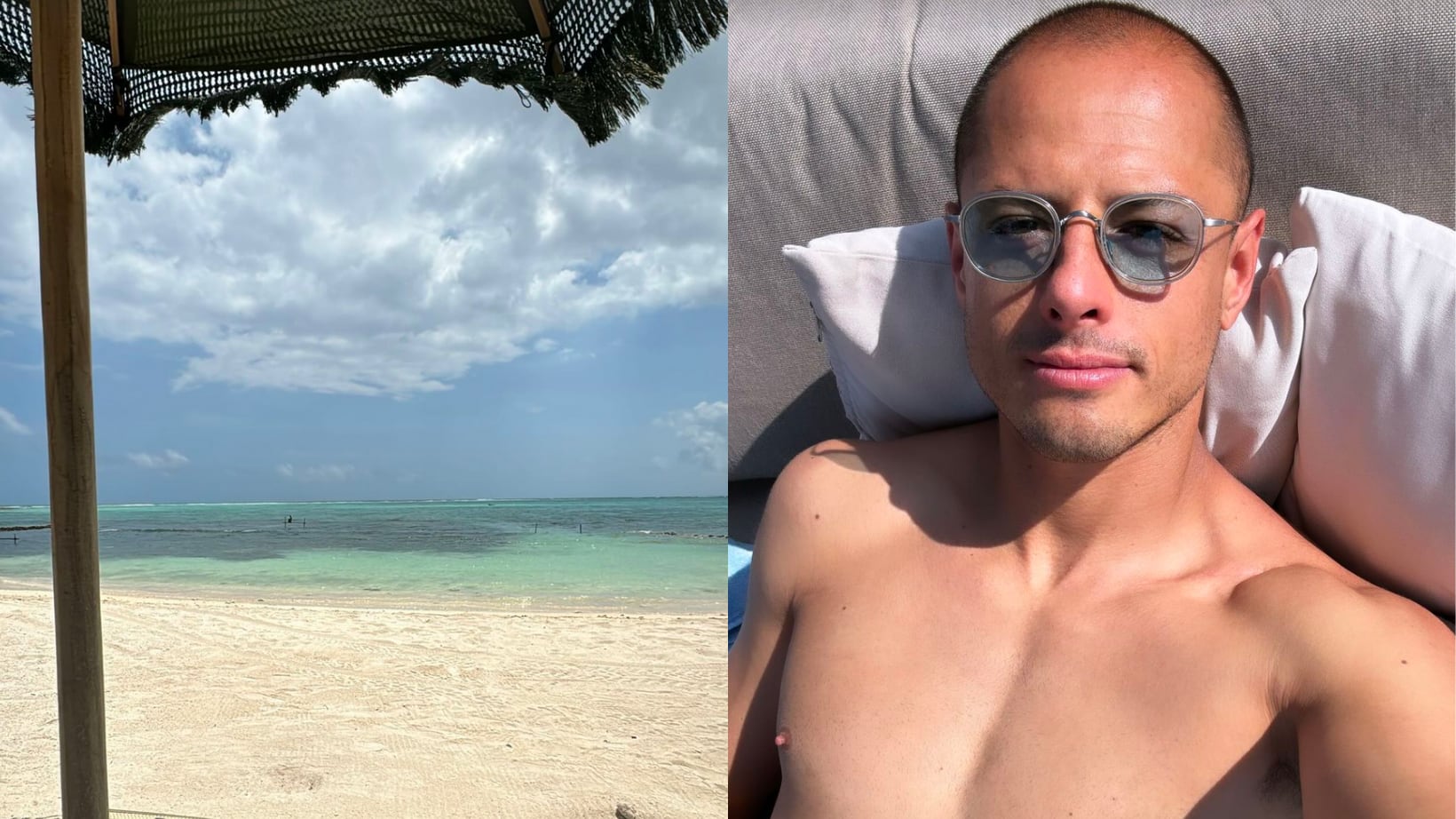 Chicharito Hernández fue criticado por vacacionar en la playa.