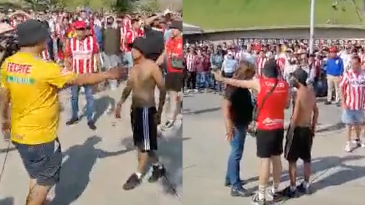 La bronca fue a las afueras del estadio Akron I ESPECIAL