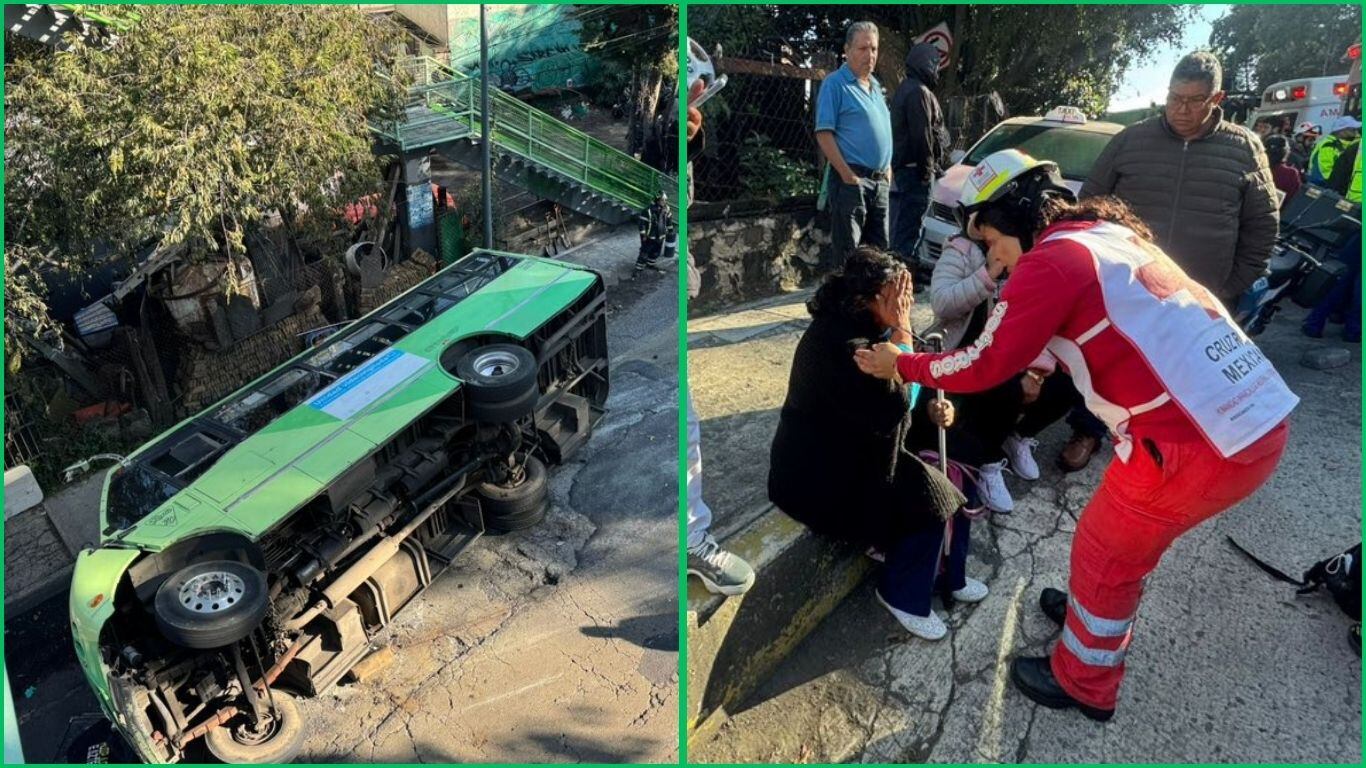 Volcadura de camión deja a 32 personas lesionadas