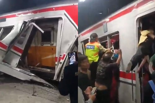 Tren de pasajeros es embestido brutalmente por otro convoy: reportan muertos y decenas de heridos