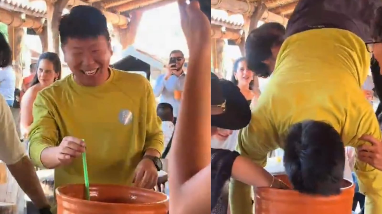 Aficionado surcoreano se divirtió en Tequila previo al Mundial.