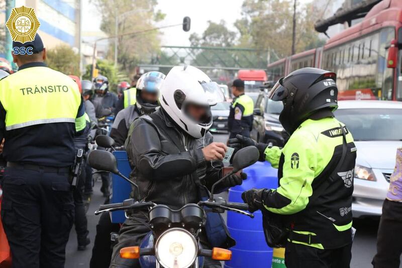 Motociclistas Operativo CDMX