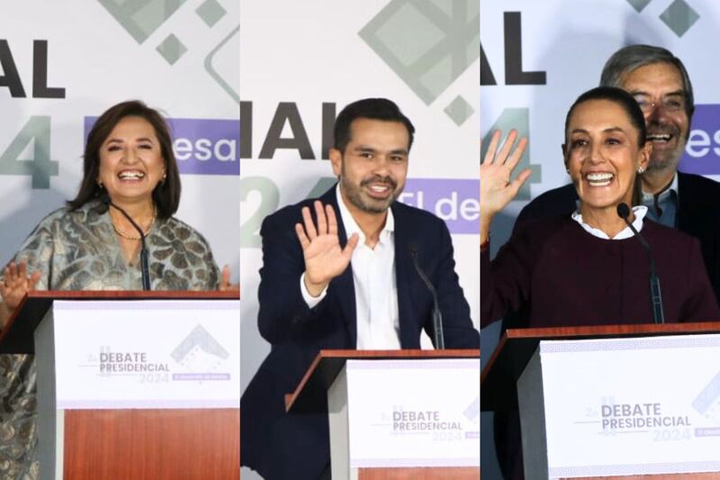 candidatos-presidenciales-INE-debate-presidencial-Sheinbaum-Maynez-Xóchitl