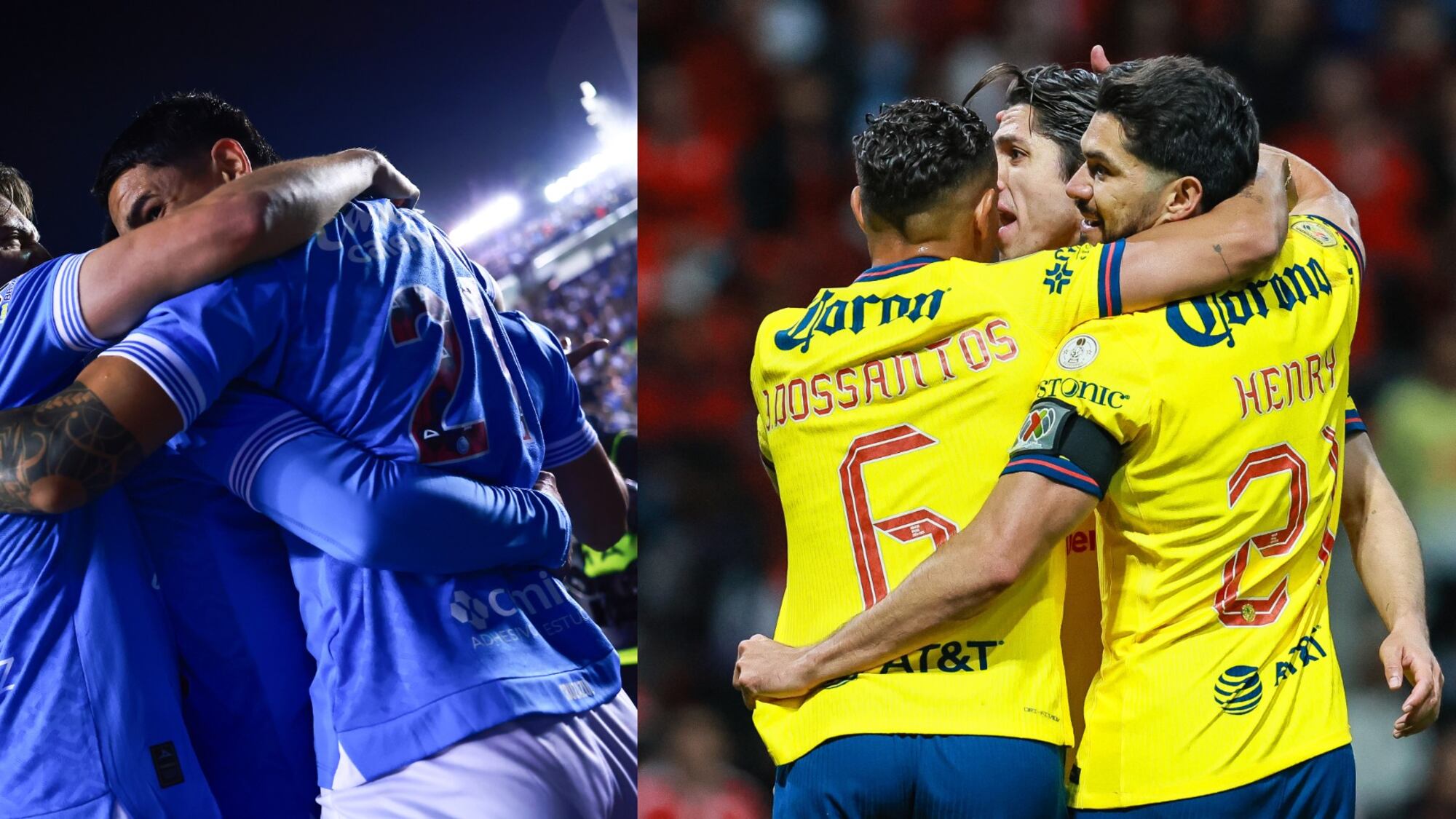 Cruz Azul y América alineaciones