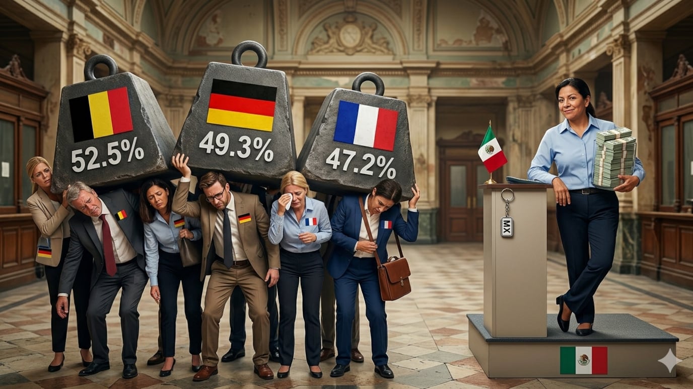 El nivel de impuestos al trabajo en México está por debajo del promedio internacional y lejos de países que duplican la carga.