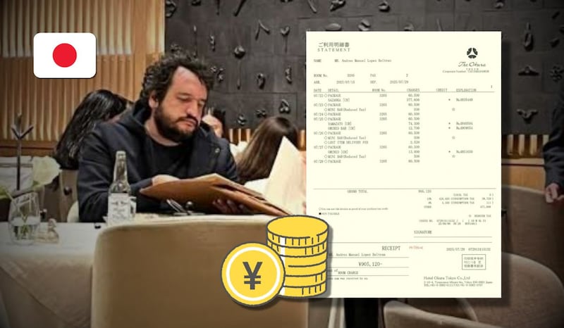 Papelito habla: Andy López Beltrán derrochó casi 200 mil pesos en Japón, según facturas filtradas