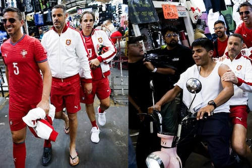 Leyendas de Portugal ‘tiran rostro’ y echan la reta en Tepito: Así fue el épico momento