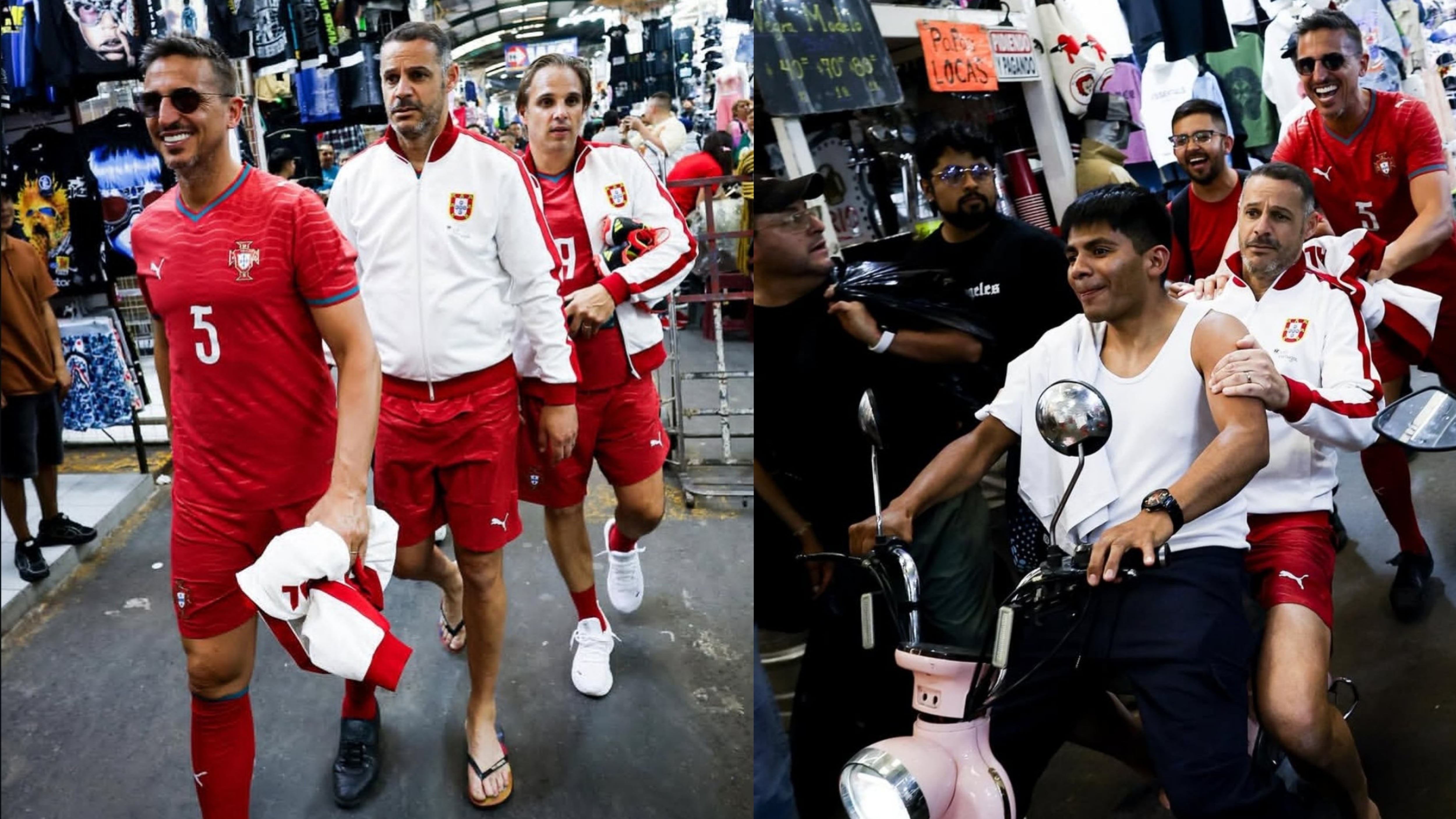 Leyendas de Portugal visitaron Tepito.