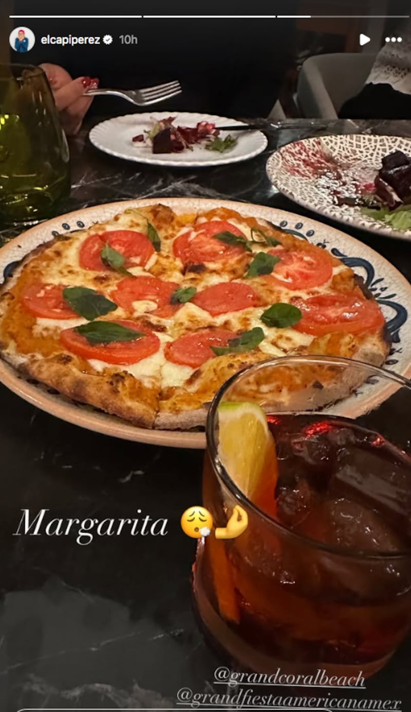 Historia del Capi Pérez en Instagram