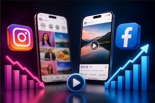 Más reels, menos resultados: Facebook humilla a Instagram en interacción