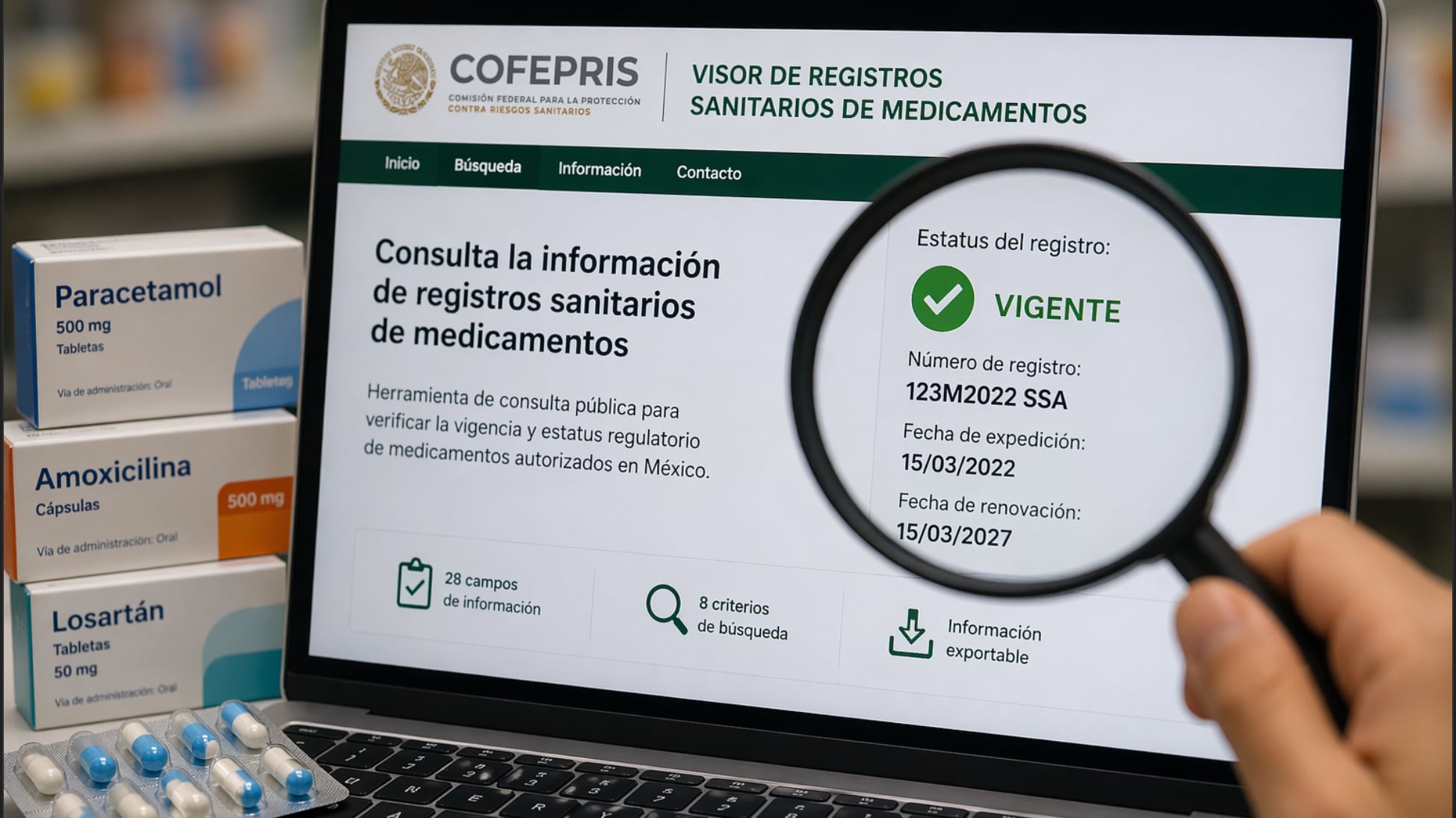 Cofepris: Visor de Registros Sanitarios de Medicamentos