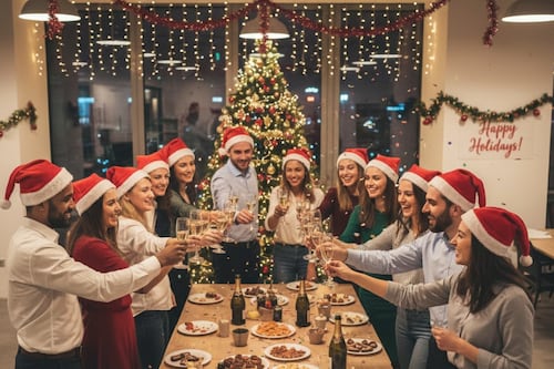 Fiestas decembrinas en la oficina: el lado oscuro del brindis de Navidad