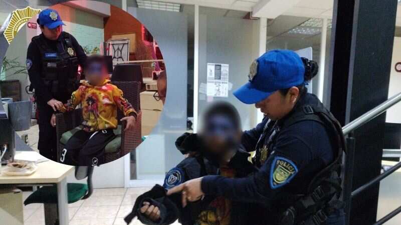 Policía resguarda a menor que paseaba solo en Bosque de Chapultepec