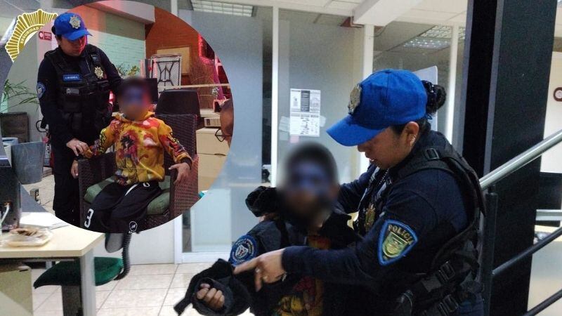 Policía resguarda a menor que paseaba solo en Bosque de Chapultepec