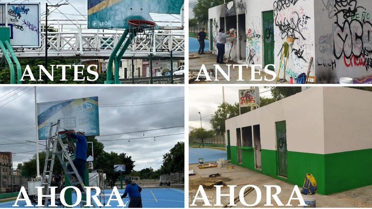 La minideportiva del Malecón ha sido restaurada tres veces en una semana por daños recurrentes; Comude León pide apoyo para cuidar estos espacios públicos.