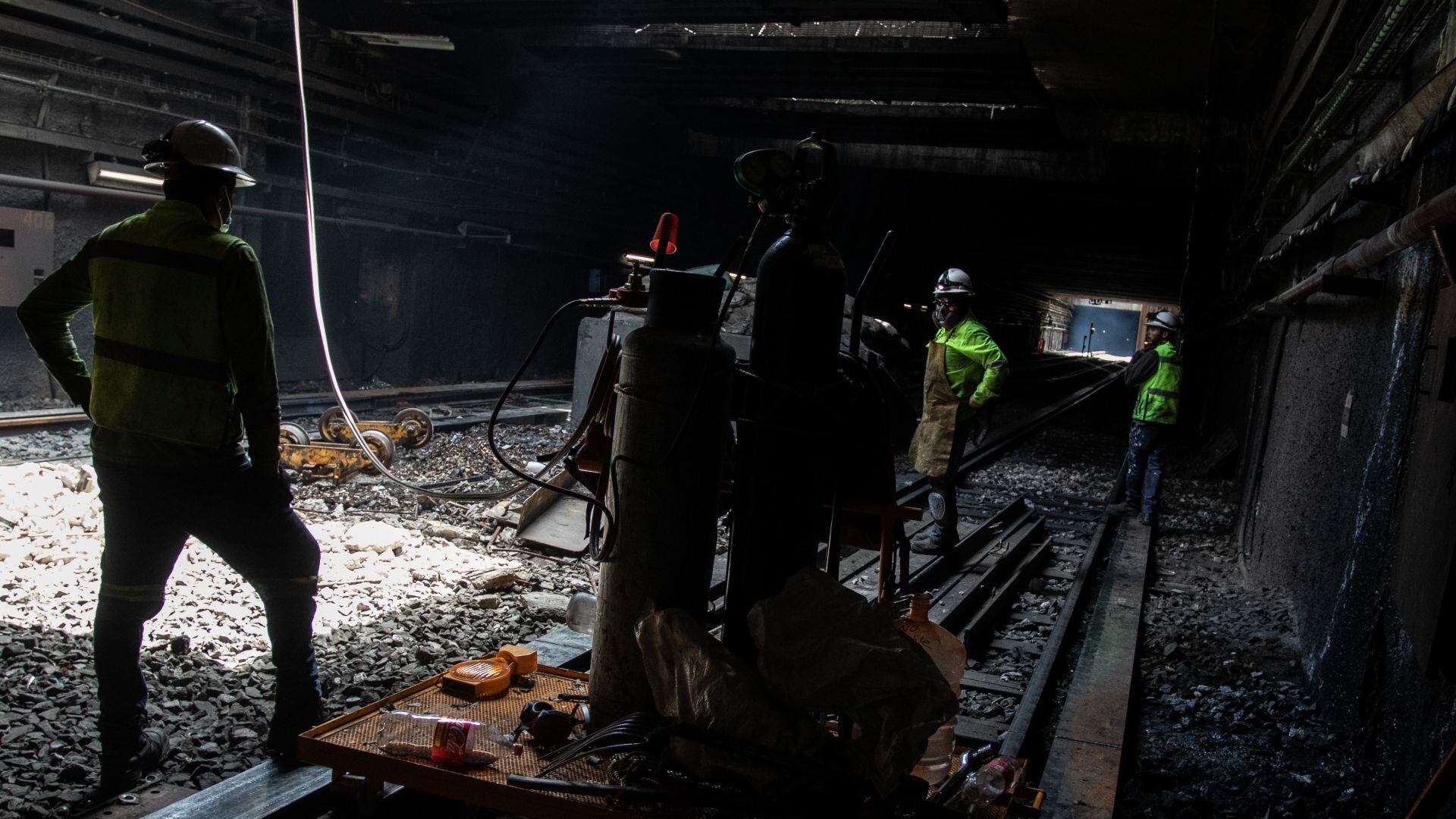 Trabajos en el Metro CDMX. Foto: Cuartoscuro