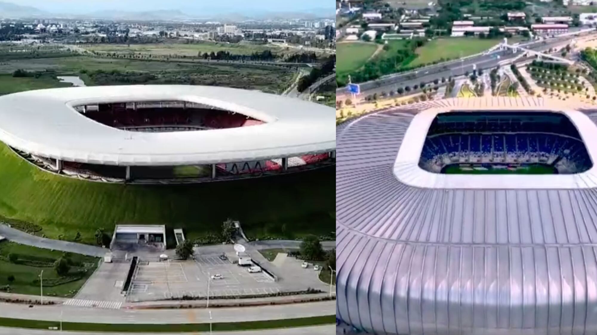 Estadio Akron y Estadio BBVA