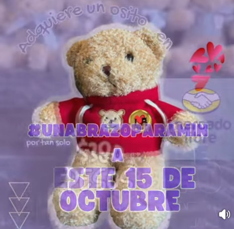 El peluche tiene un costo de 380 pesos.