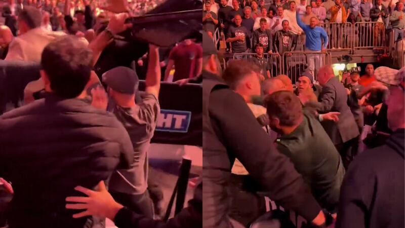 Escándalo en la UFC: Peleador se agarra a golpes en las gradas en plena función