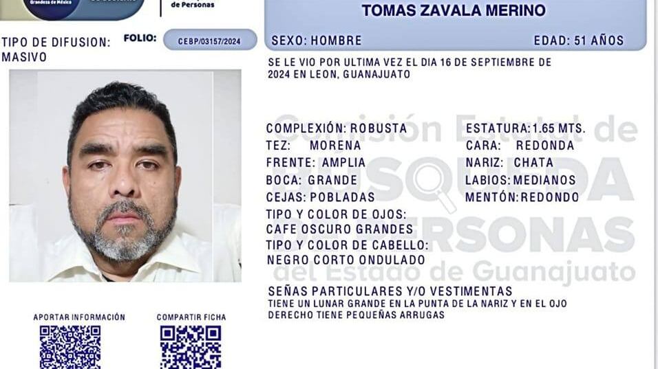 Desapareició desde el pasado lunes.