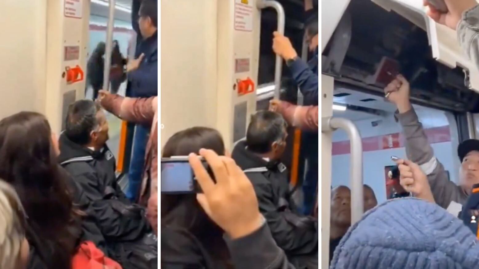 Metro de la Línea 1 se puso en marcha con las puertas abiertas.