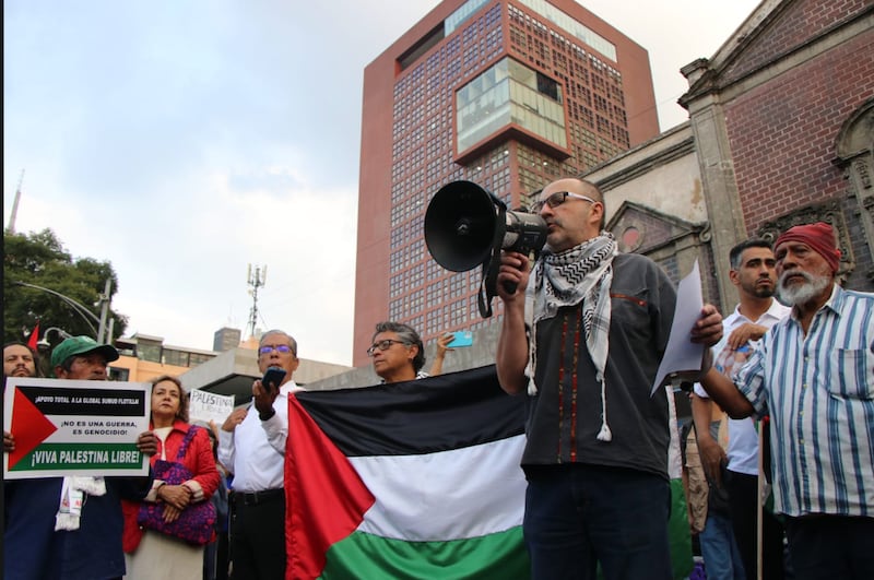 Protesta en SRE por Gaza