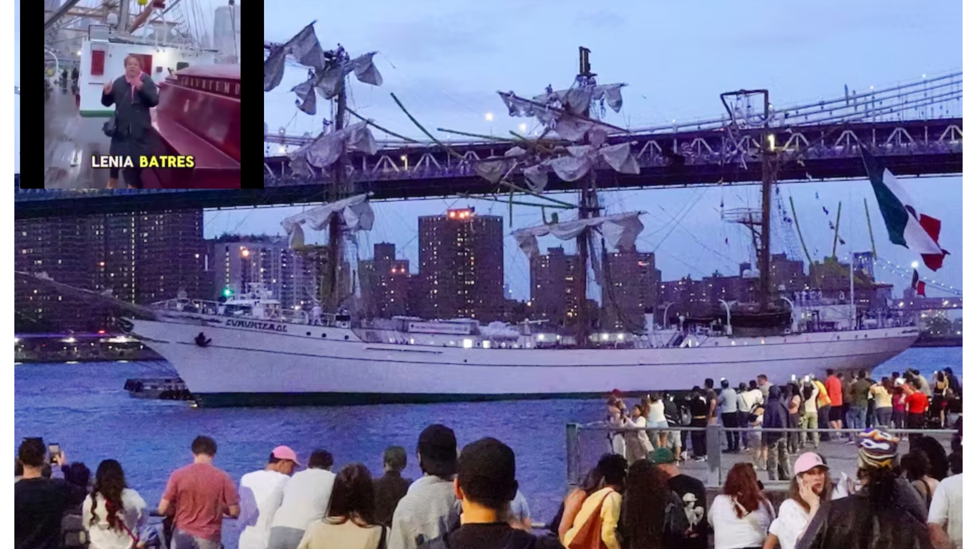 Lenia Batres proselitismo en buque