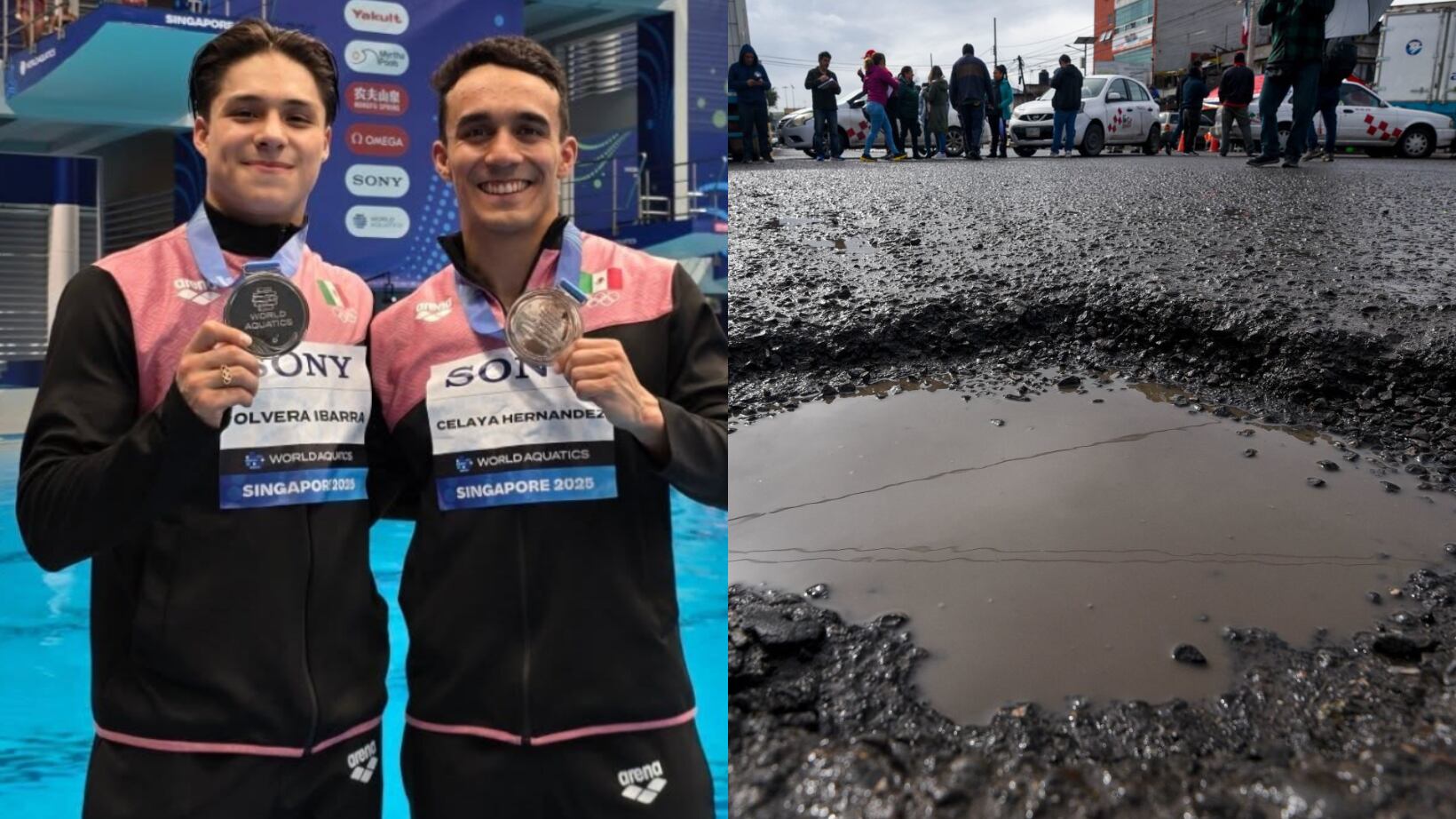 Osmar Olvera y Juan Celaya sufrieron accidente automovilístico.