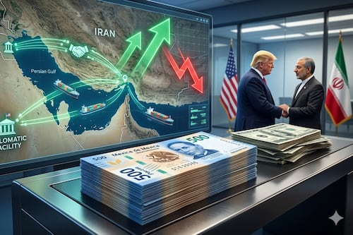 Peso se dispara contra el dólar; Trump reaviva diálogo con Irán