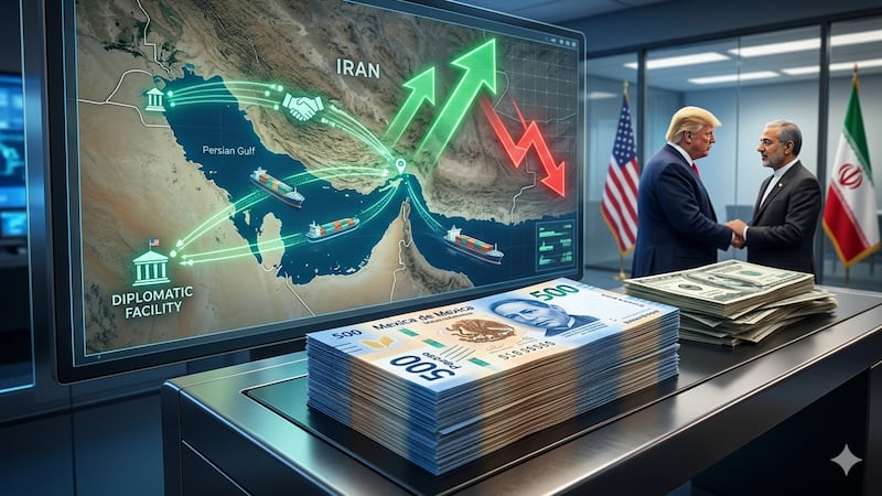 Peso se dispara contra el dólar; Trump reaviva diálogo con Irán