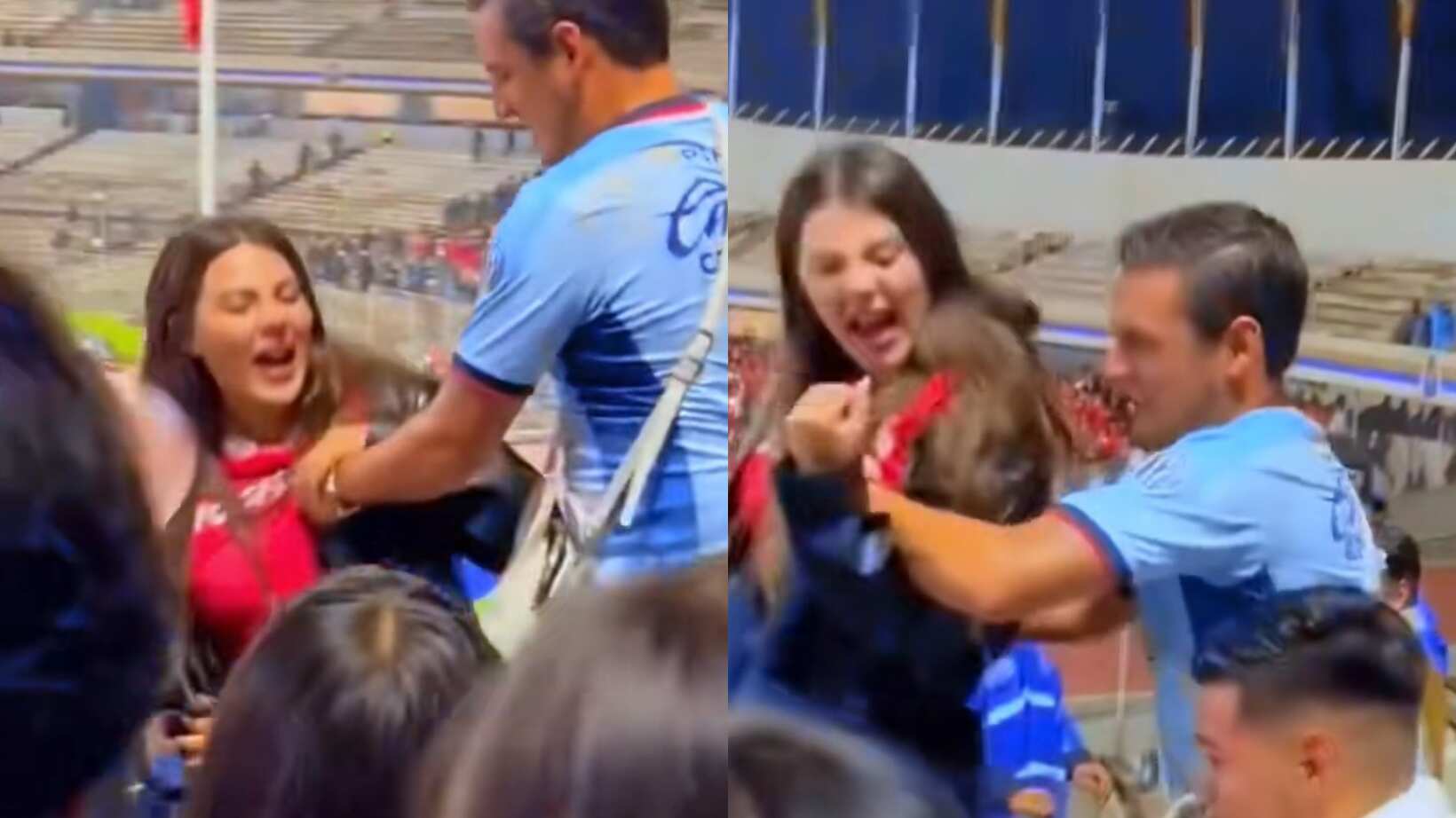 Aficionada del Toluca fue víctima de burlas.