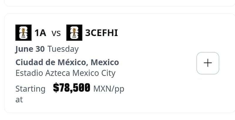 Boletos para el Mundial 2026 en México.