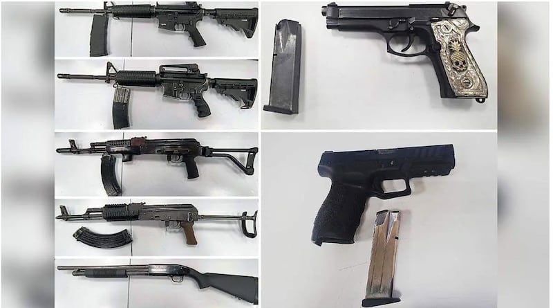 Armamento decomisado durante la detención de El Bukanas