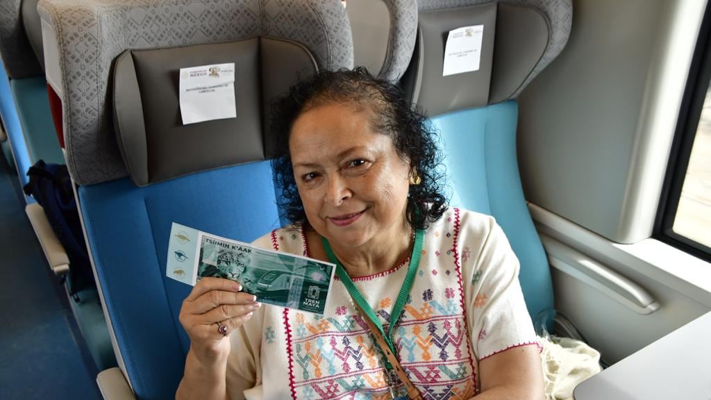 Interior del Tren Maya