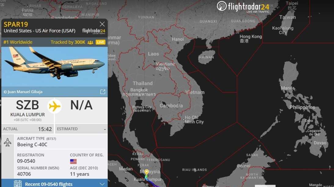 se dirige a Taiwán, y muchos usuarios siguen su ruta. (Captura de pantalla)