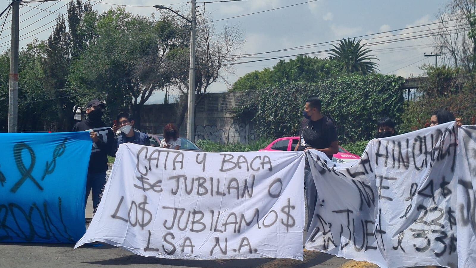 Protestas en La Noria de Cruz Azul