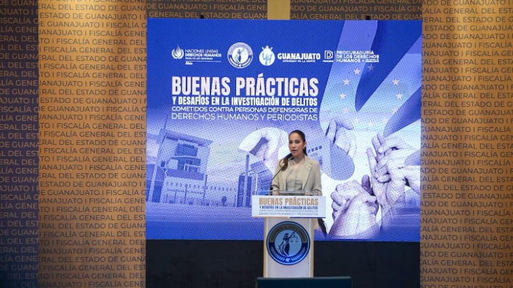 La presentación del informe de la ACNUDH, con acompañamiento de la Unión Europea, visibilizó prácticas que fortalecen la protección de periodistas y personas defensoras en Guanajuato, donde en el último año se activaron 87 medidas de protección.