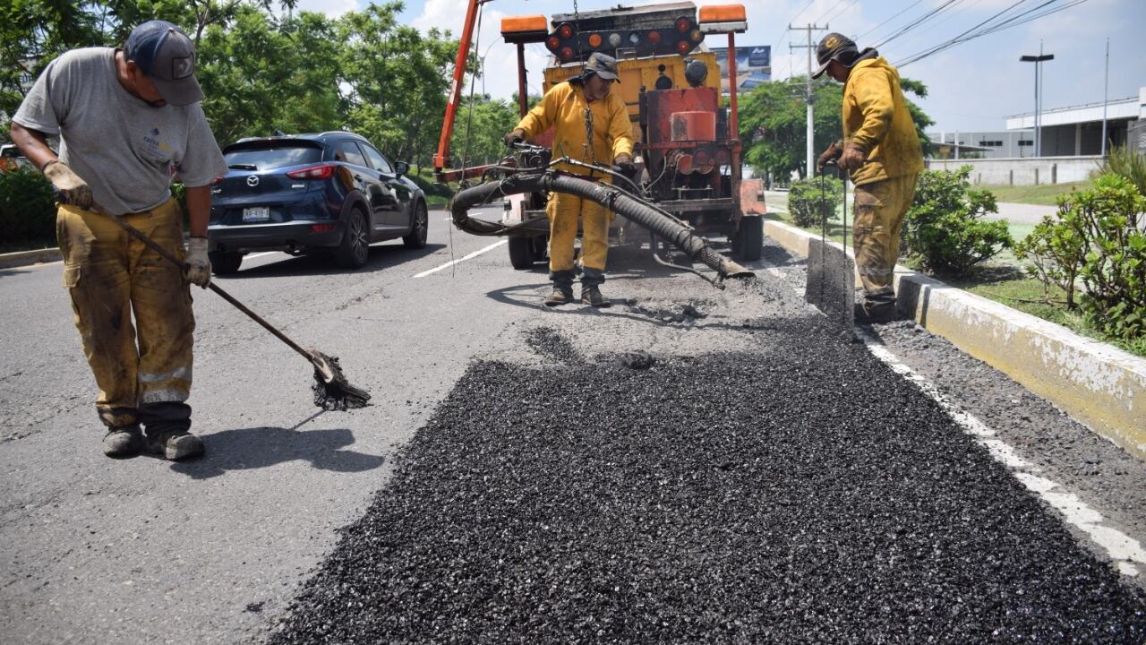 Reparación de carreteras.