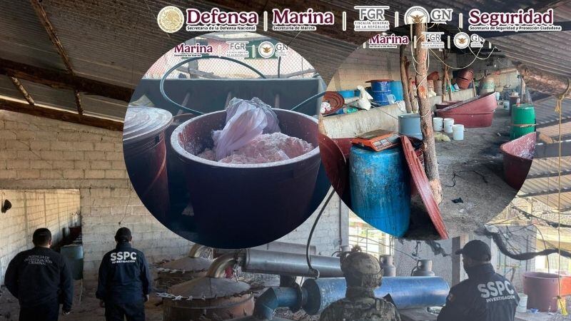 Narcolaboratortios desmantelados en Puebla y Tlaxcala