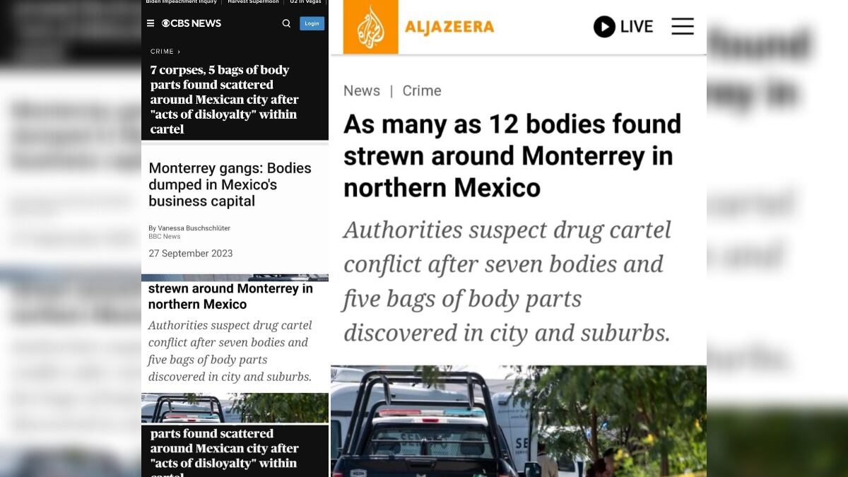 La prensa internacional dio cuenta de la situación en el estado.