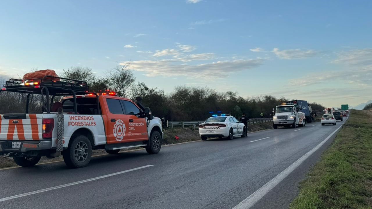 En el percance vial de Montemorelos no se registraron pérdidas humanas.